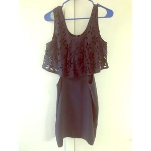 Parker Navy Cocktail Dress w/ Side Cut-Outs XS